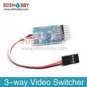 Blue Sky FPV Three Channels Video Switcher Electronic Switch V2.0 3-Way Video Switch for FPV Camera