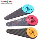 6STARHOBBY 50mm Carbon Fiber Single Servo Arm with 25T Futaba/ 24T Hitec/ 23T JR Servo Plate for 50-80cc Gasoline Airplane