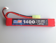 LiPO  Battery 1400mAh 7.4V 20C Stick for AEG